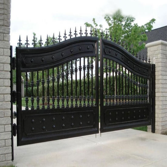 Grill gate design exterior front entry doors steel main driveway gate estate wrought iron gate