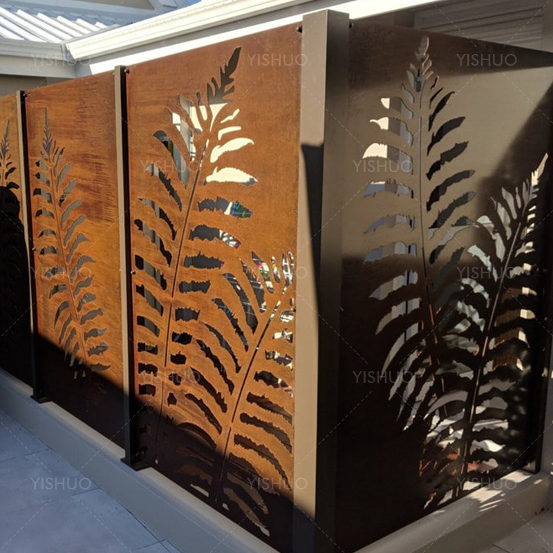 Laser Cut Decorative Metal Fence Privacy Panels For Outdoor Garden Fencing