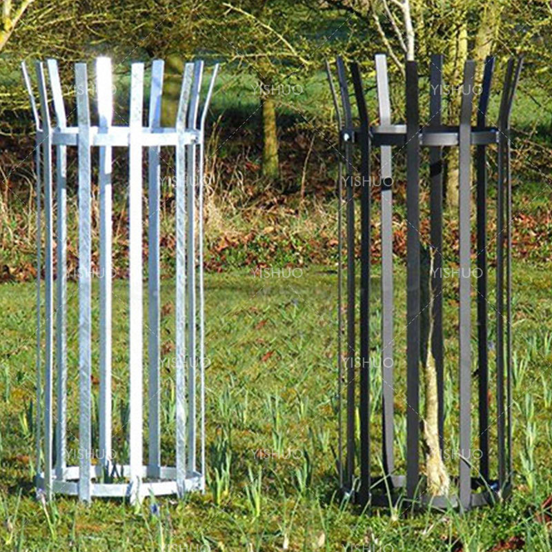 Cheap Powder coated metal tree guard 1.2m/1.5m/1.8m for tree protection