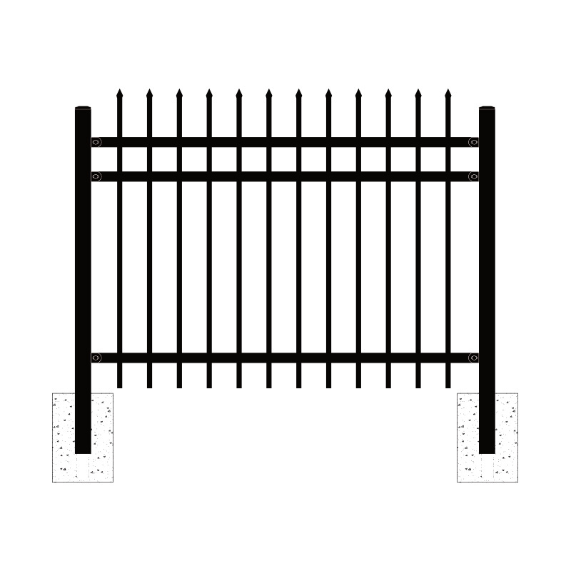 Durable high quality powder coated prefabricated corten ornamental steel fence design