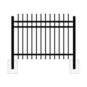 Durable high quality powder coated prefabricated corten ornamental steel fence design