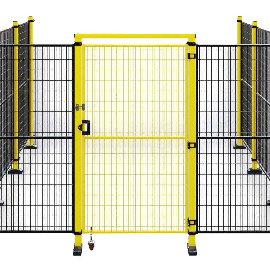 machine and robot safety barrier fence with modular installation