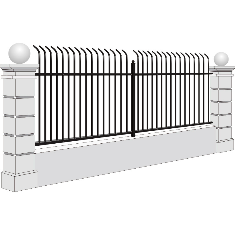 cheap price ISO certification decorative fence panels steel tube picket wrought iron fence panels