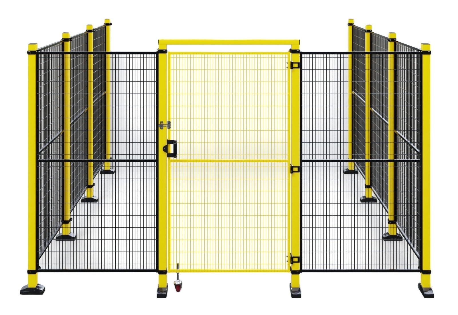 machine and robot safety barrier fence with modular installation