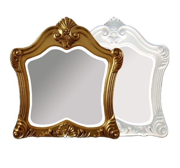 Luxury Gold Polyurethane Mirror Baroque Inspired Wall Artistic Decor