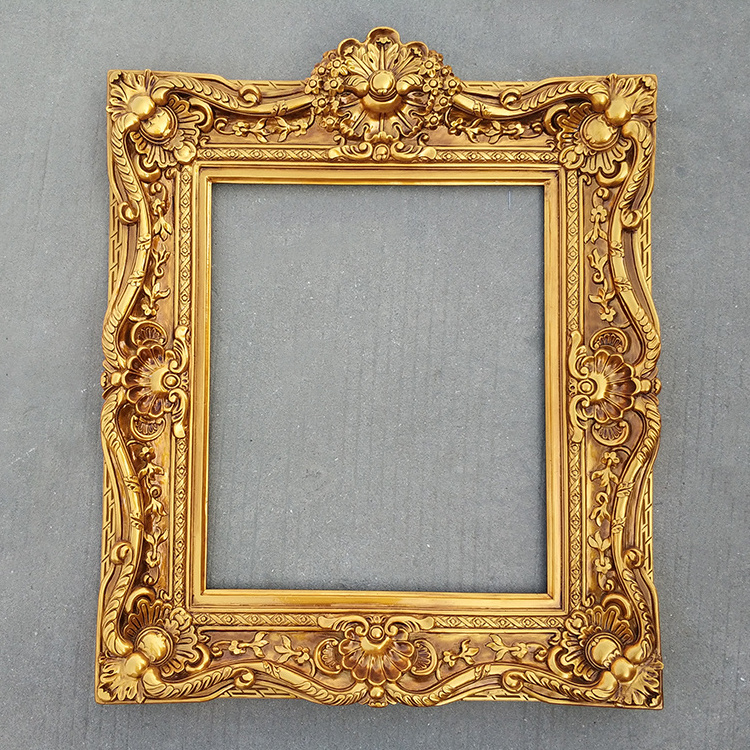 Baroque Gold Silver resin Wall Hanging Home Decor Design Ornate Canvas Painting Frames