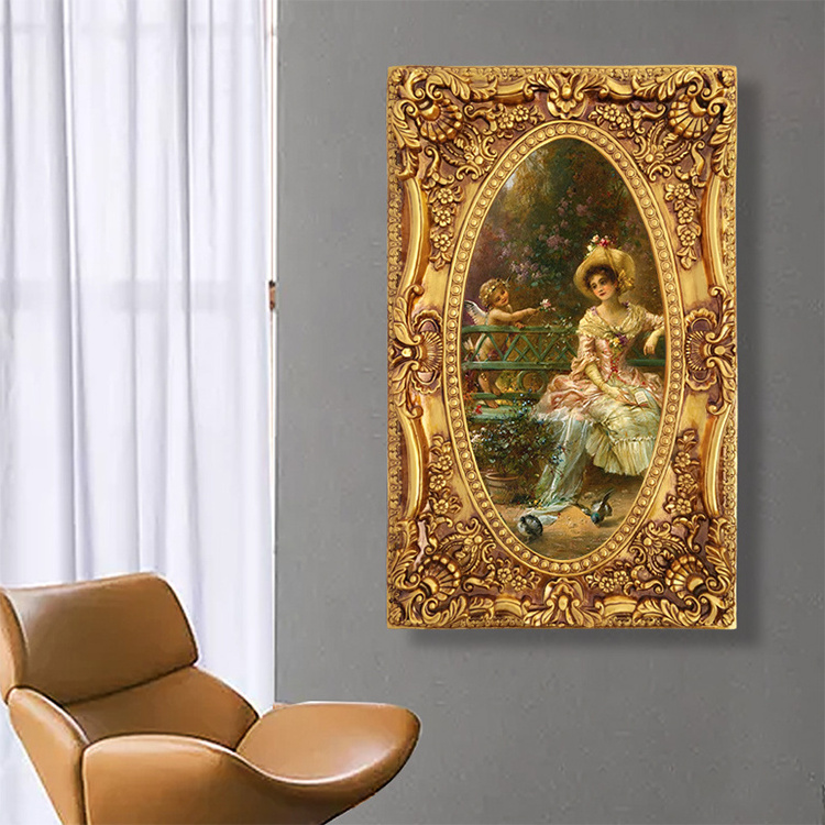 Classic Royal Baroque Picture Frame Antique Golden Frame For Oil Painting