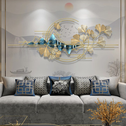 Wall Decor Display Gold House Interior Bedroom Living Room Frame Art Hanging Flower Metal Home Wall Decor