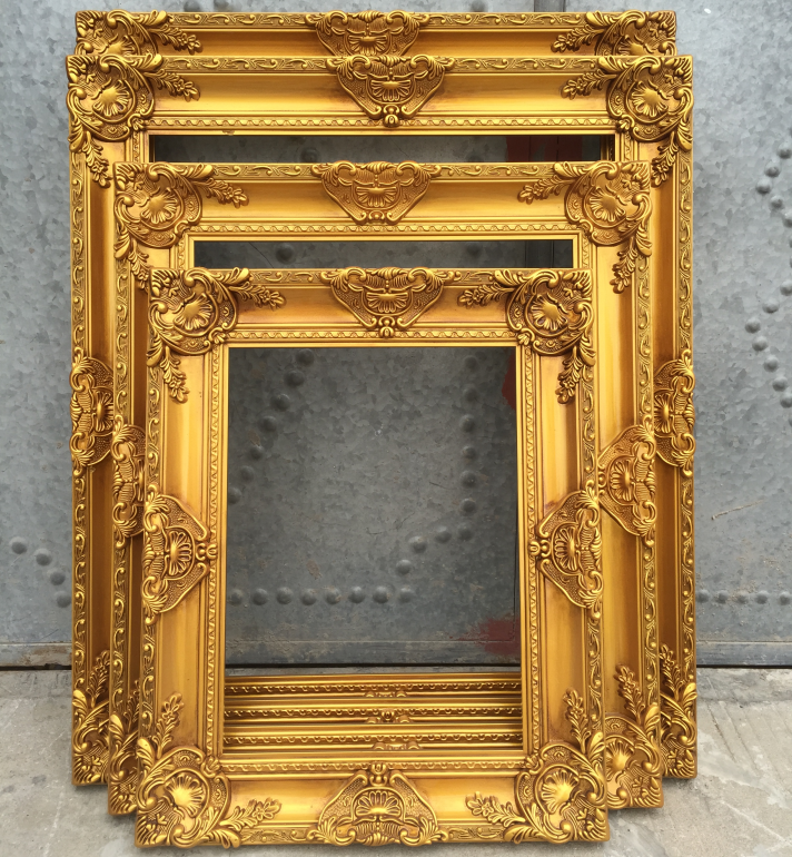 Chinese style recycle ornate oil painting frames hand carved wood antique mirror frames