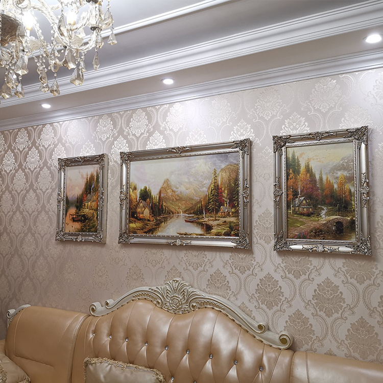 golden classical luxury wall picture photo frame blank canvas oil painting framed moulding for sale