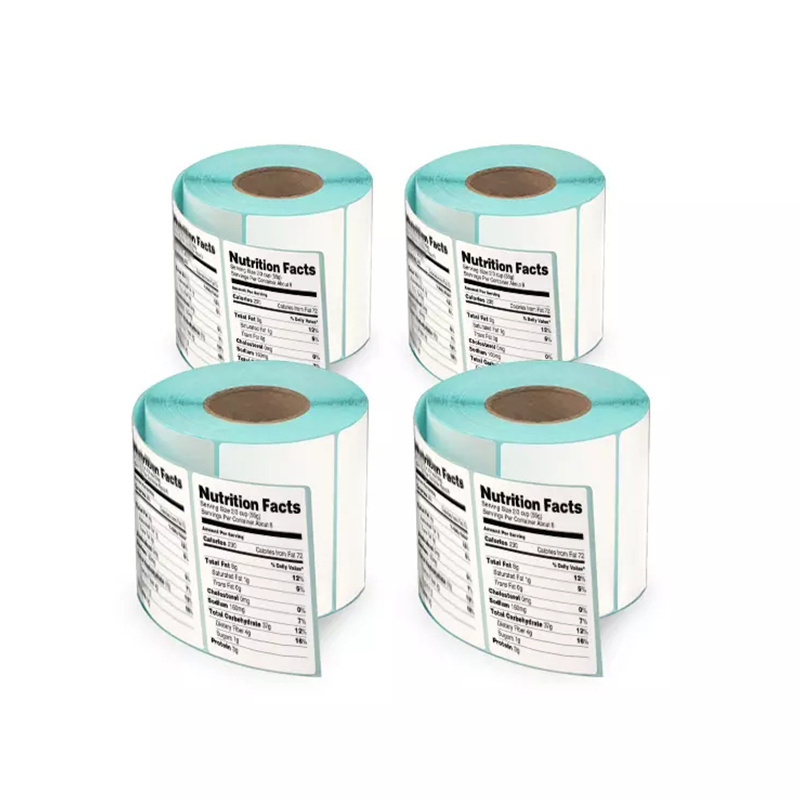 blank Adhesive sticker printer rolls Barcode Roll Anti Scratch waterproof Thermal stickers label