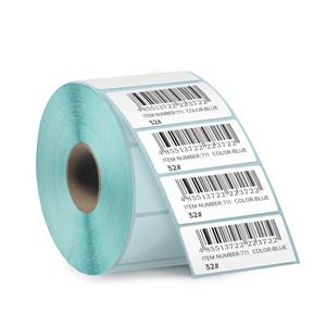 blank Adhesive sticker printer rolls Barcode Roll Anti Scratch waterproof Thermal stickers label