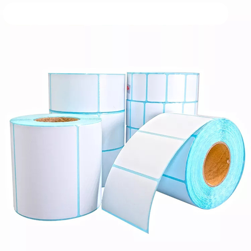 blank Adhesive sticker printer rolls Barcode Roll Anti Scratch waterproof Thermal stickers label