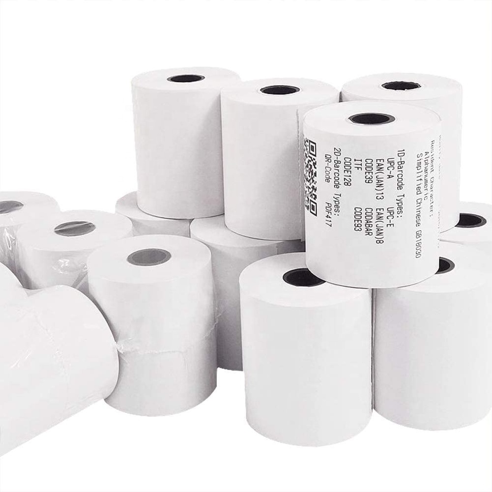 Manufacturer premium quality check receipt thermal tape pos rolls custom all sizes thermal paper roll 80x70mm