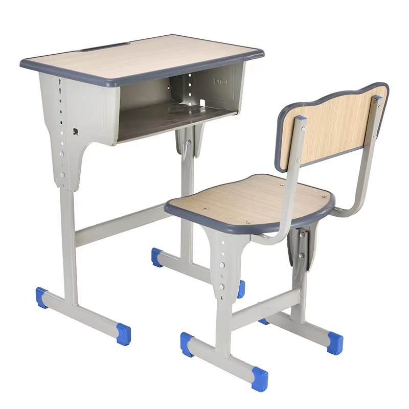 Wholesale School Furniture plastic metal single Student Desk And Chair Set training study Table for school