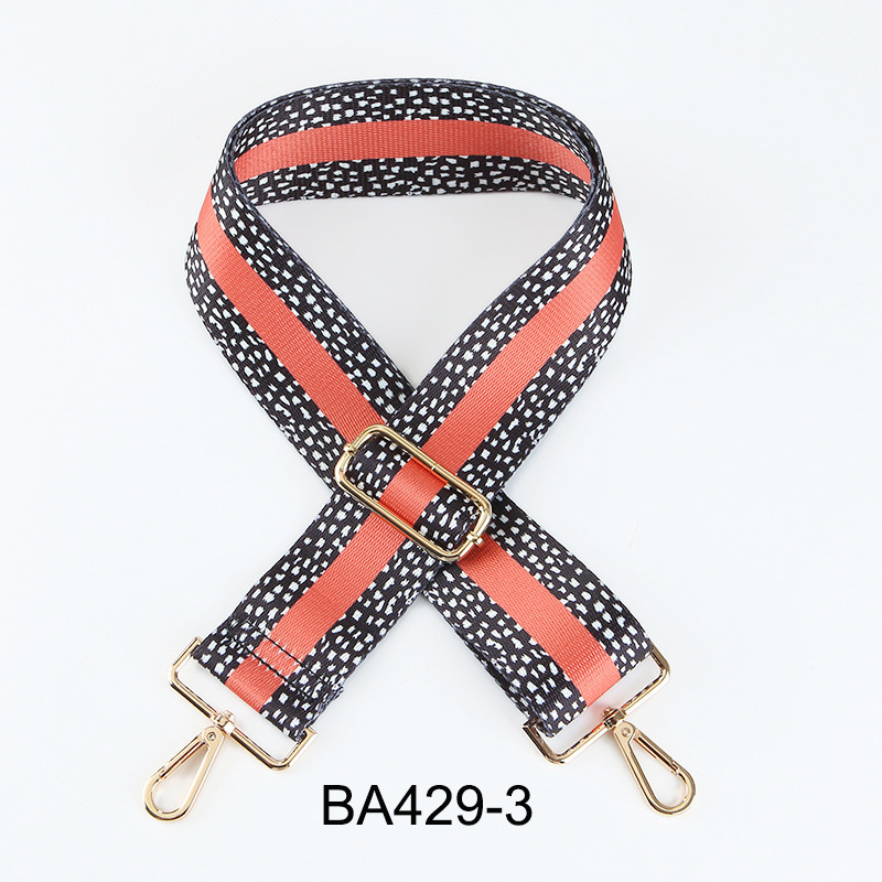 Wholesale Wide Belt Purse Thin Business Bag Printed Design Webbing Detachable Shoulder Bag Strap For Women Bags