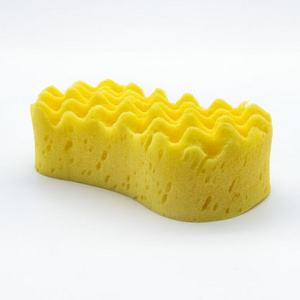 car wash sponge easy to grip  yellow seaweed wave car sponge