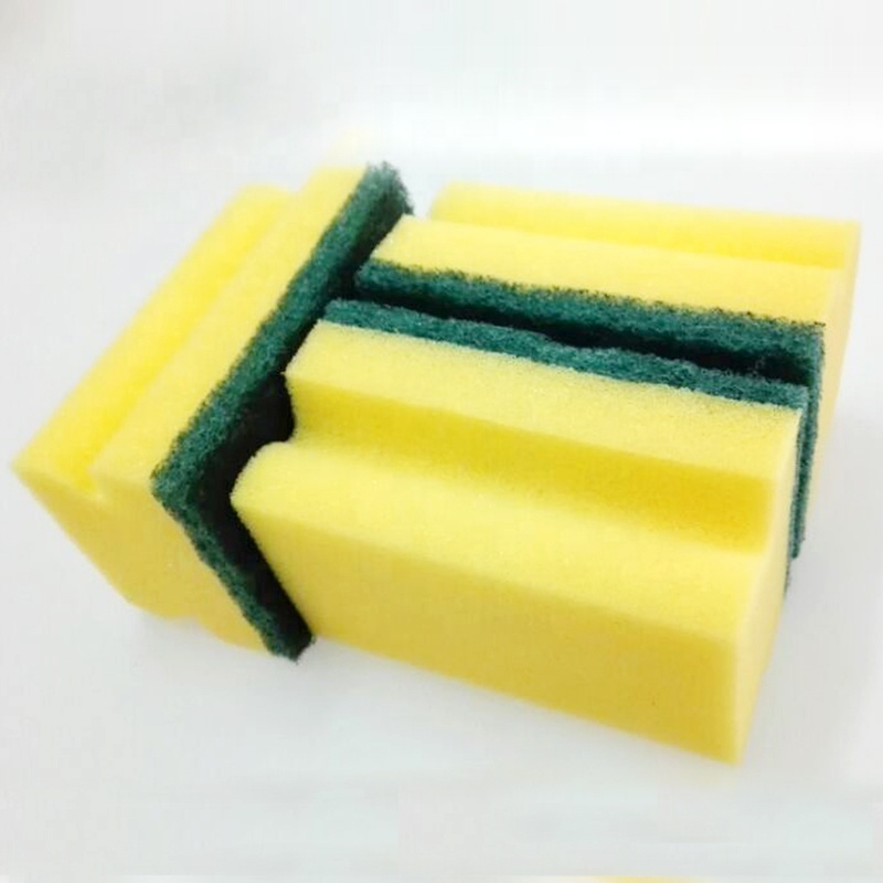 Fluted kitchen cleaning sponge scrubber for washing dishes