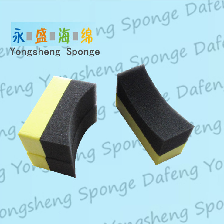 Customizable Printed Logo Tire Dressing Applicator Sponge Car Care Applicator Waxing Sponge Pads Wax Polishing for Car Coating