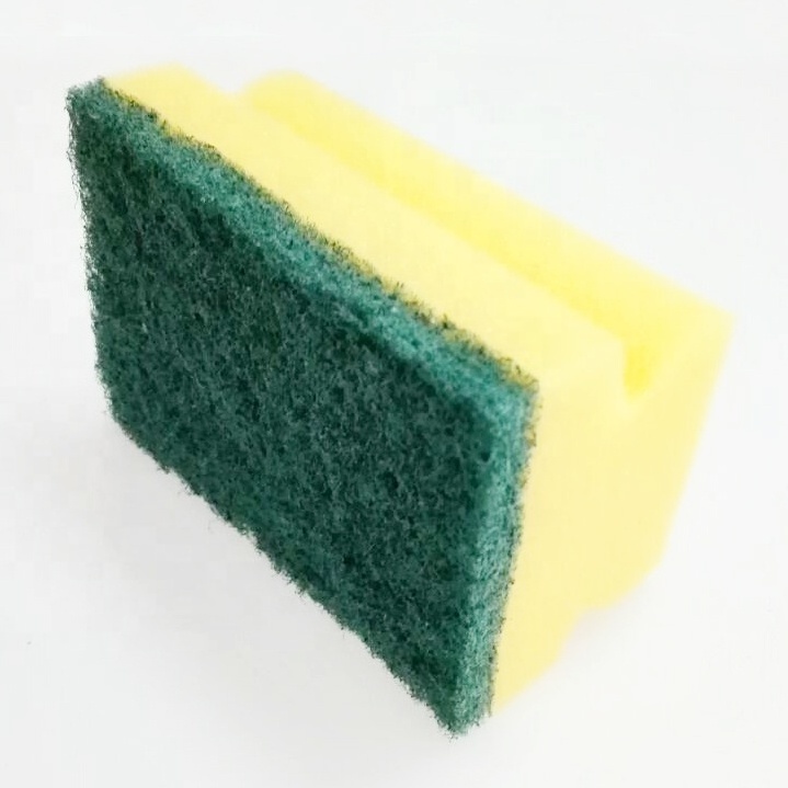 Fluted kitchen cleaning sponge scrubber for washing dishes