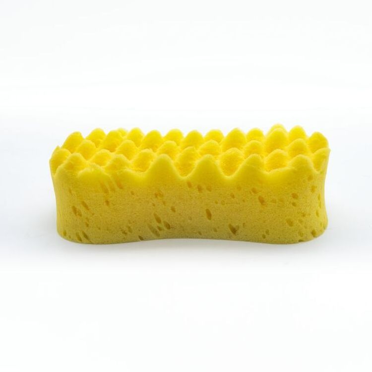 car wash sponge easy to grip  yellow seaweed wave car sponge