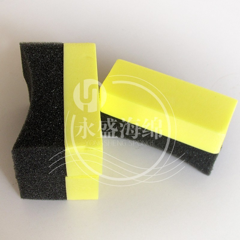 Customizable Printed Logo Tire Dressing Applicator Sponge Car Care Applicator Waxing Sponge Pads Wax Polishing for Car Coating