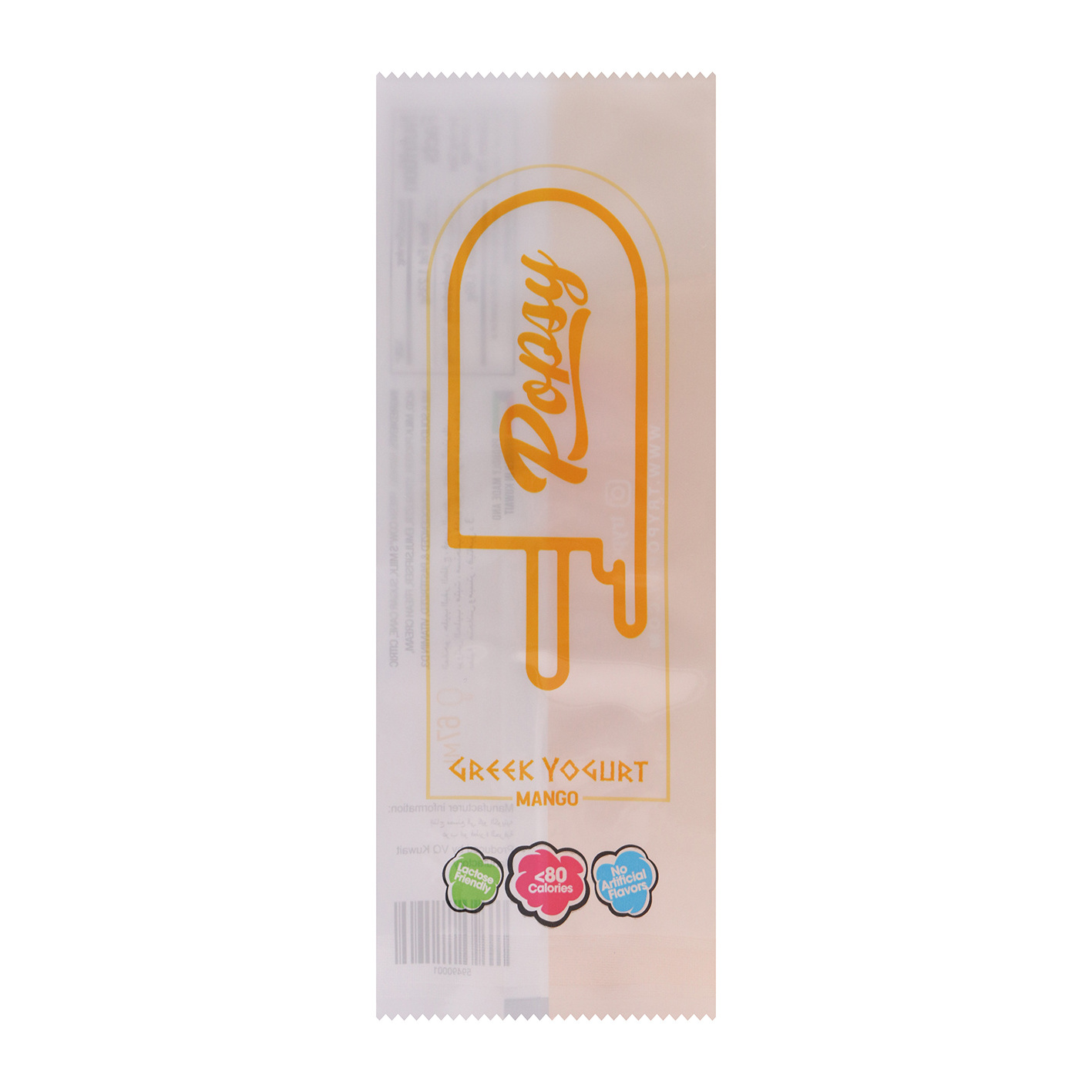 Custom printed ice tube wrappers plastic ice cream stick popsicle packaging bag three side seal plastic popsicle pouch