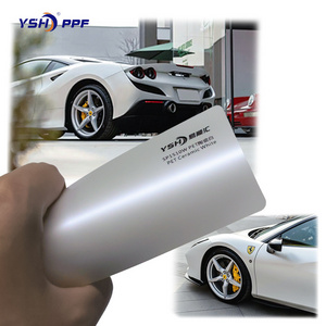 Gloss Pearl White Alcantara Car Wrap Film Roll for Car Film Car Sticrers Xpel