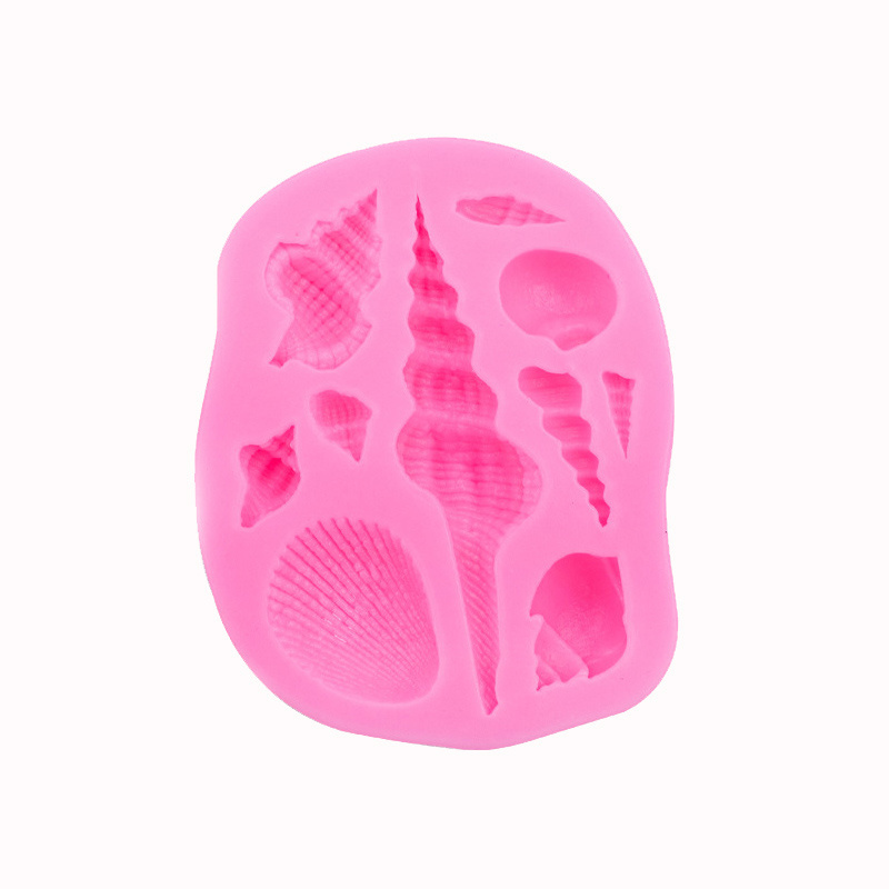 DIY Marine Theme Silicone Mold for Cake & Crafts Mermaid Tail Seashell Starfish Hippocampus Conch Fondant Mold Baking Sugar Work