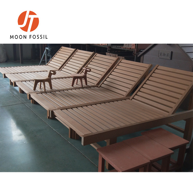 MOON FOSSIL China composite beach chair composite bench slats plastic chair wood price