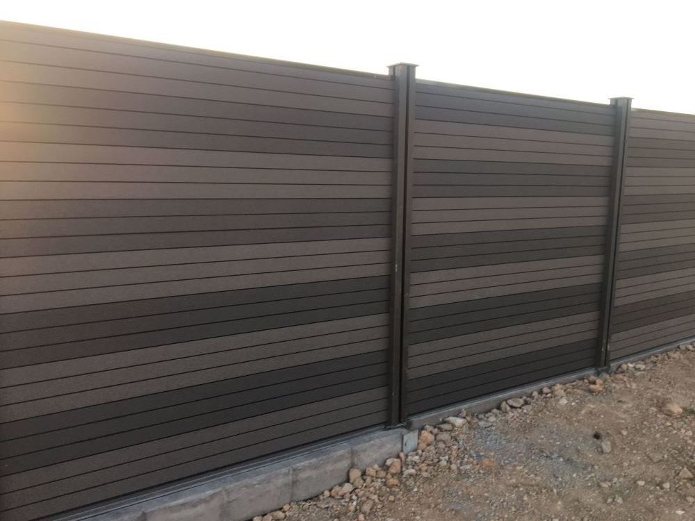 Fence Panels Privacy Fence Wpc Pane Horizontal Slat Aluminum Garden Fence Wood + HDPE +additives 3D Modeling Not Coated 10