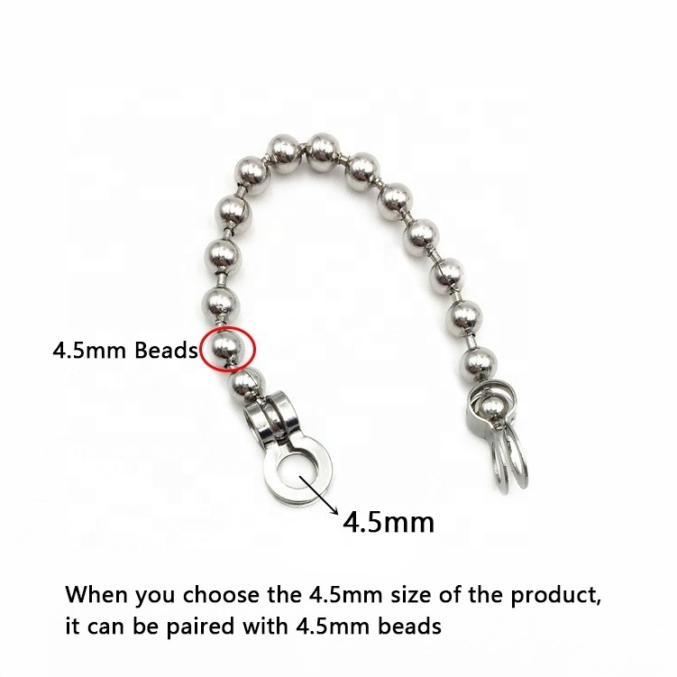 Jewelry Findings Stainless Steel Connectors Accessories Screw Holder Bag Clasp Connector Ball Bead Chain Clasp Jewelry