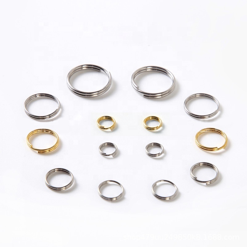 Stainless Steel 18K Gold Jewelry Findings Movable Ring DIY Accessories Jump Rings Open Split Ring Connectors Jewelry Accessories