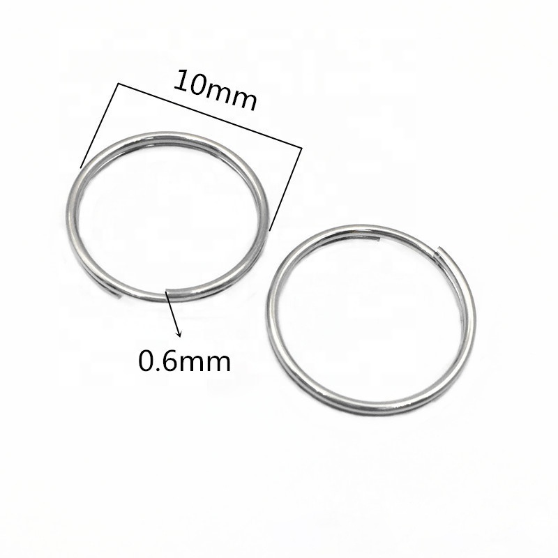 Stainless Steel 18K Gold Jewelry Findings Movable Ring DIY Accessories Jump Rings Open Split Ring Connectors Jewelry Accessories