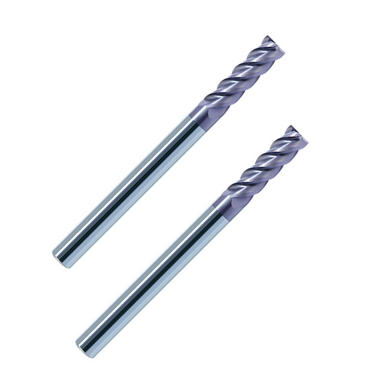 HRC50 4 Flute Solid Carbide Cutting Tool Extended Blade End Mill For Metal Milling Cutter CNC Router Bits Square Face End Mill