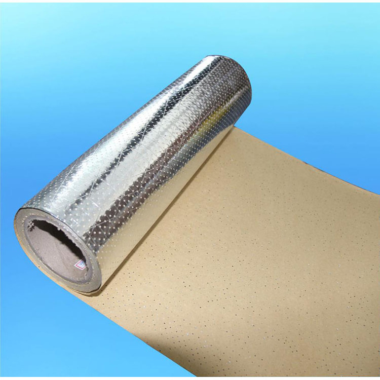 Aluminum silver wrapping paper coating side aluminum paper kraft roll for building insulation