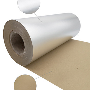 Aluminum silver wrapping paper coating side aluminum paper kraft roll for building insulation