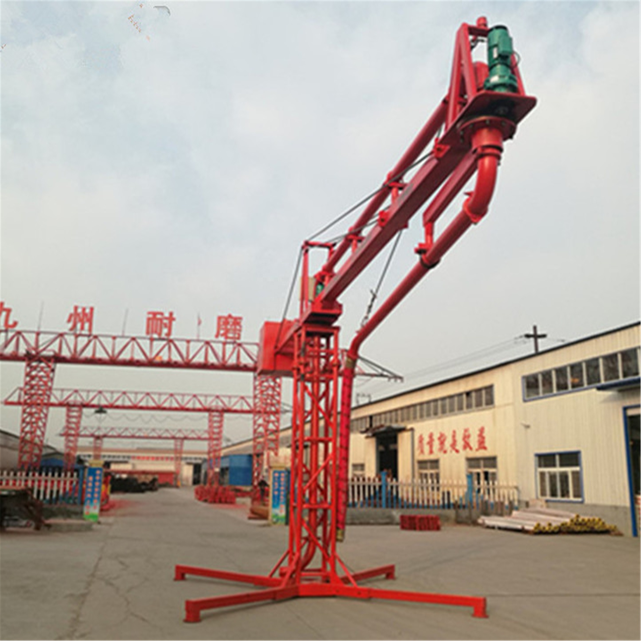 Electric spider concrete pump placing boom with swing boom type