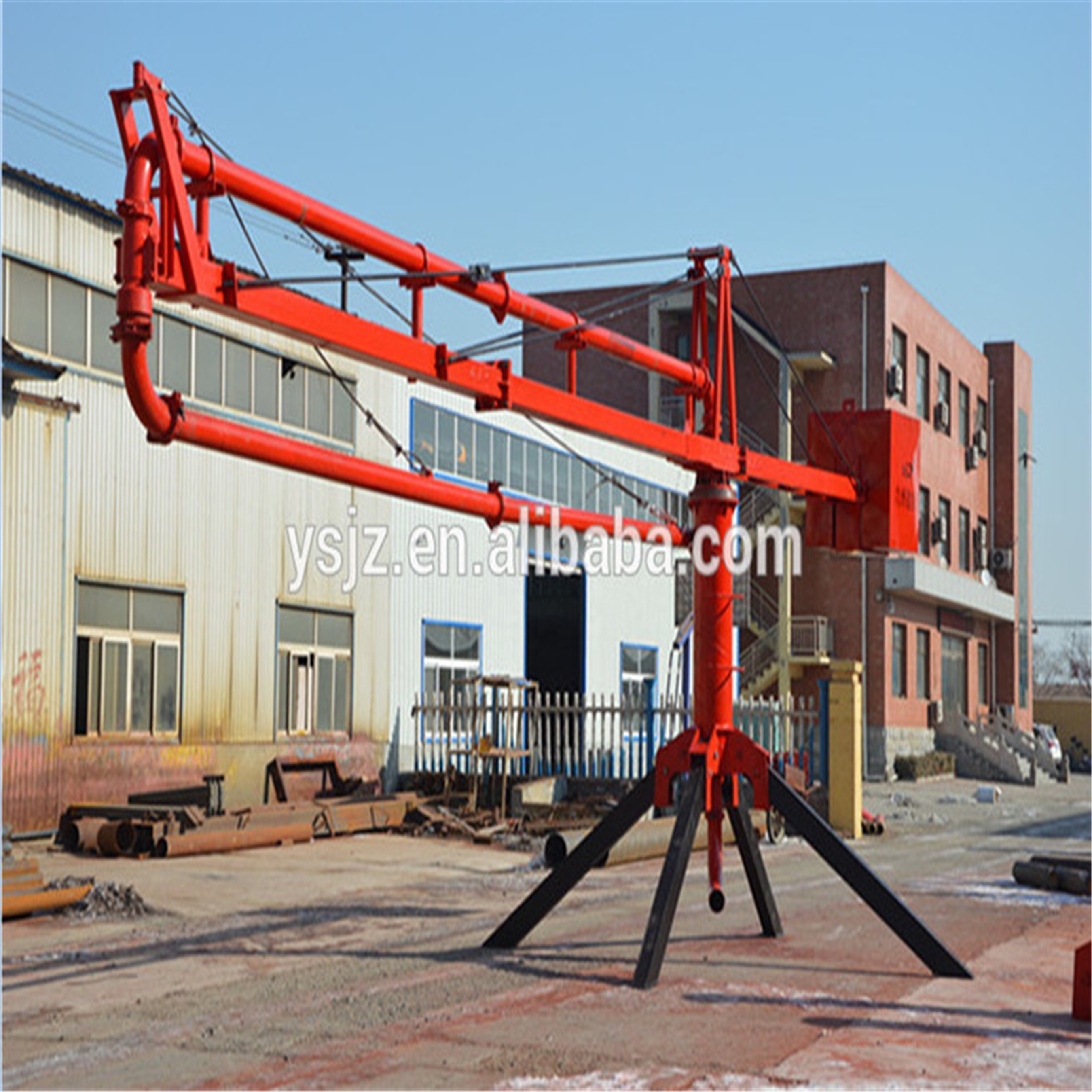 Electric spider concrete pump placing boom with swing boom type