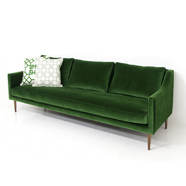 SF-123 Hotel Furniture Room Dark Green Color Velvet Sofa