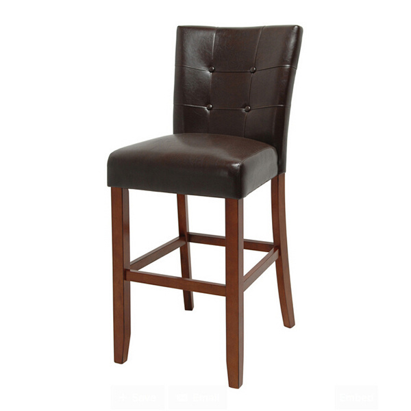 Hot Sale Bar Stool Ash Wood Base Leather Luxury Bar Stool Chair BC-057