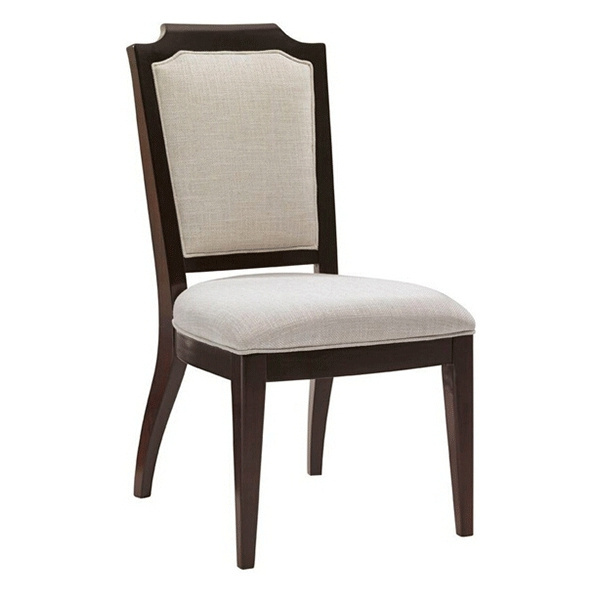 Modern Design Beige Color Suede Fabric Dining Room Chair for Deluxe Restaurant DC-079