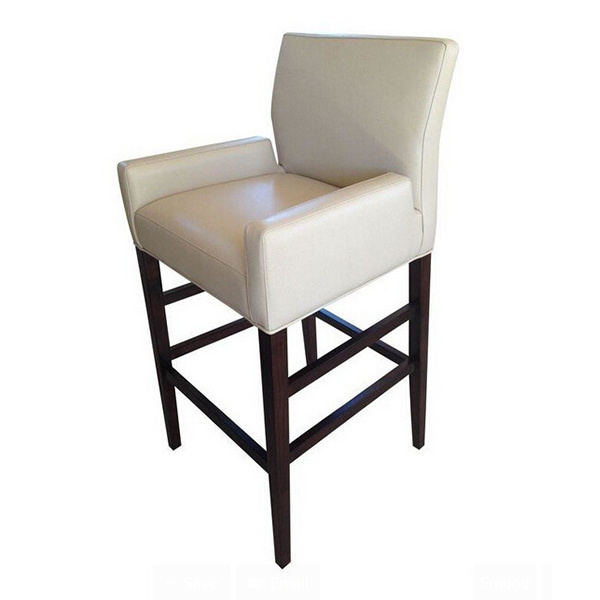 Hot Sale Bar Stool Ash Wood Base Leather Luxury Bar Stool Chair BC-057