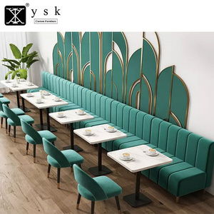 Commercial Furniture Restaurant Dining Room Sets Booth Seating Chair Tables Set RF-377