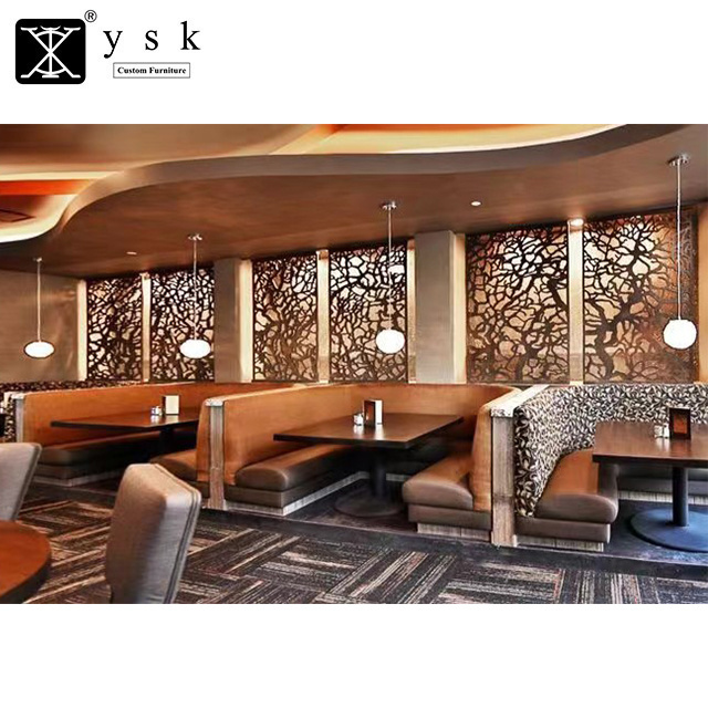 Bar Furniture Hookah Lounge Cigar Room Custom Restaurant Furniture Shisha Sofa Booths Table And Chairs Set RF-674