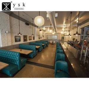 Bar Furniture Hookah Lounge Cigar Room Custom Restaurant Furniture Shisha Sofa Booths Table And Chairs Set RF-674