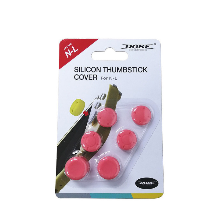 TNS-877C 6 In 1 Anti-slip Silicone Protective Mushroom Cap For Nintendo Switch Lite Thumbstick Grips Cover For NS Lite