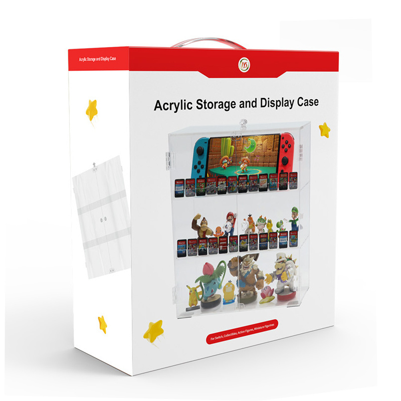 Acrylic Transparent Game Cartrldge Storage Holder Display For Nintendo Switch Game Doll Clear Display Cabinet