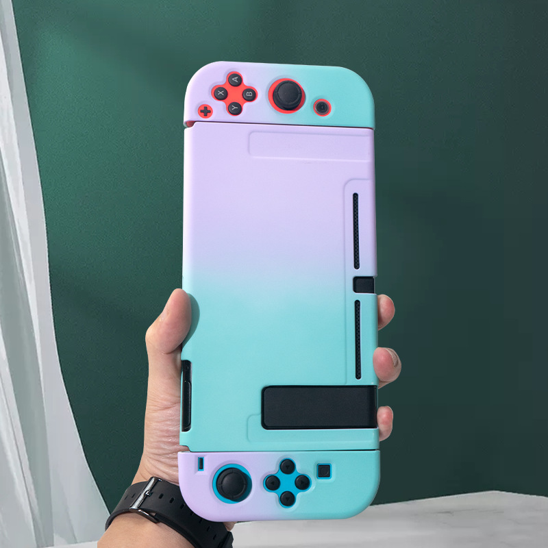 Protective Hard Shell For Switch Detachable Back Shell Cover Case For Nintendo Switch Gradient Color Split Clamshell