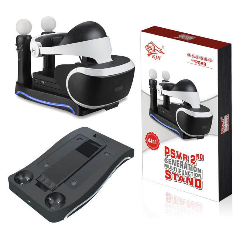 Vertical Stand 4 in 1 PS VR 2nd Generation PS4 VR Glasses Connector Storage PS4 VR Charging Station